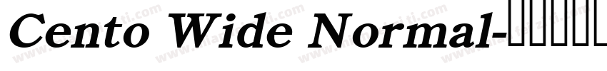 Cento Wide Normal字体转换